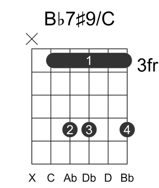 Bb7#9/C