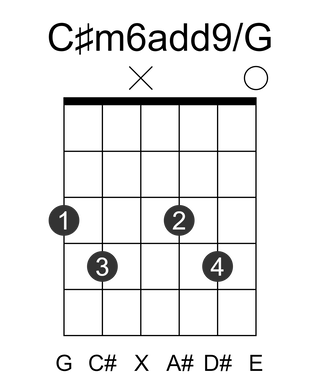 C#m6add9/G