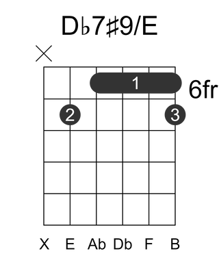 Db7#9/E